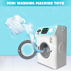 ILEARNNGROW  Mini Washing Machine Pretend Play Toy with Light & Realistic Sound for Kids