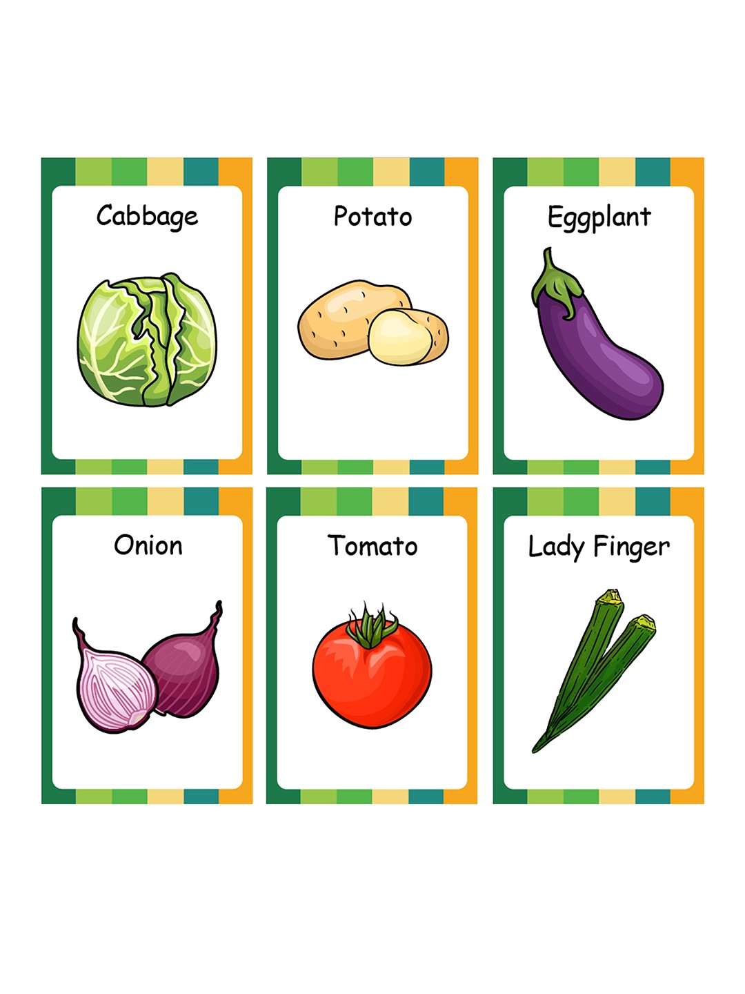 Baby's First Vegetables Flash Cards