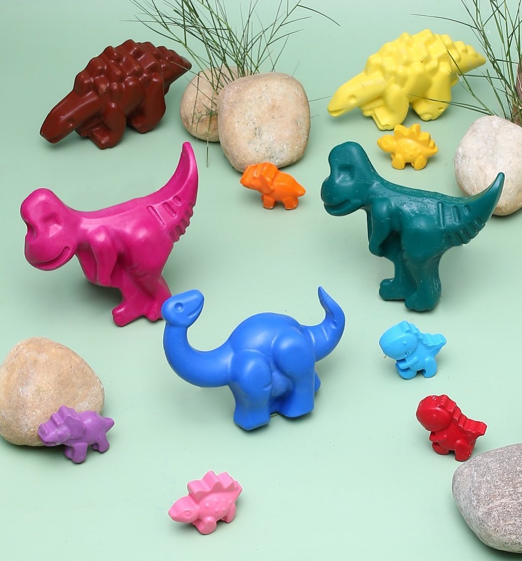 Jumbo Dinosaur Crayons set of 5