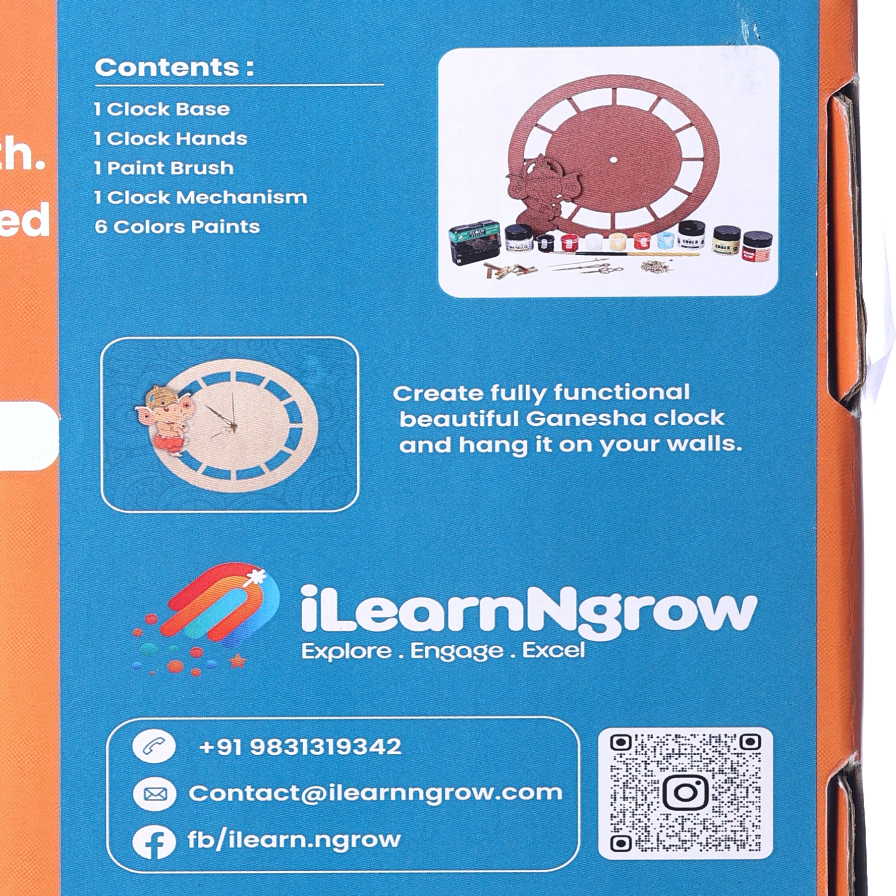 ilearnngrow Ganesha Decorative Clock Making Kit