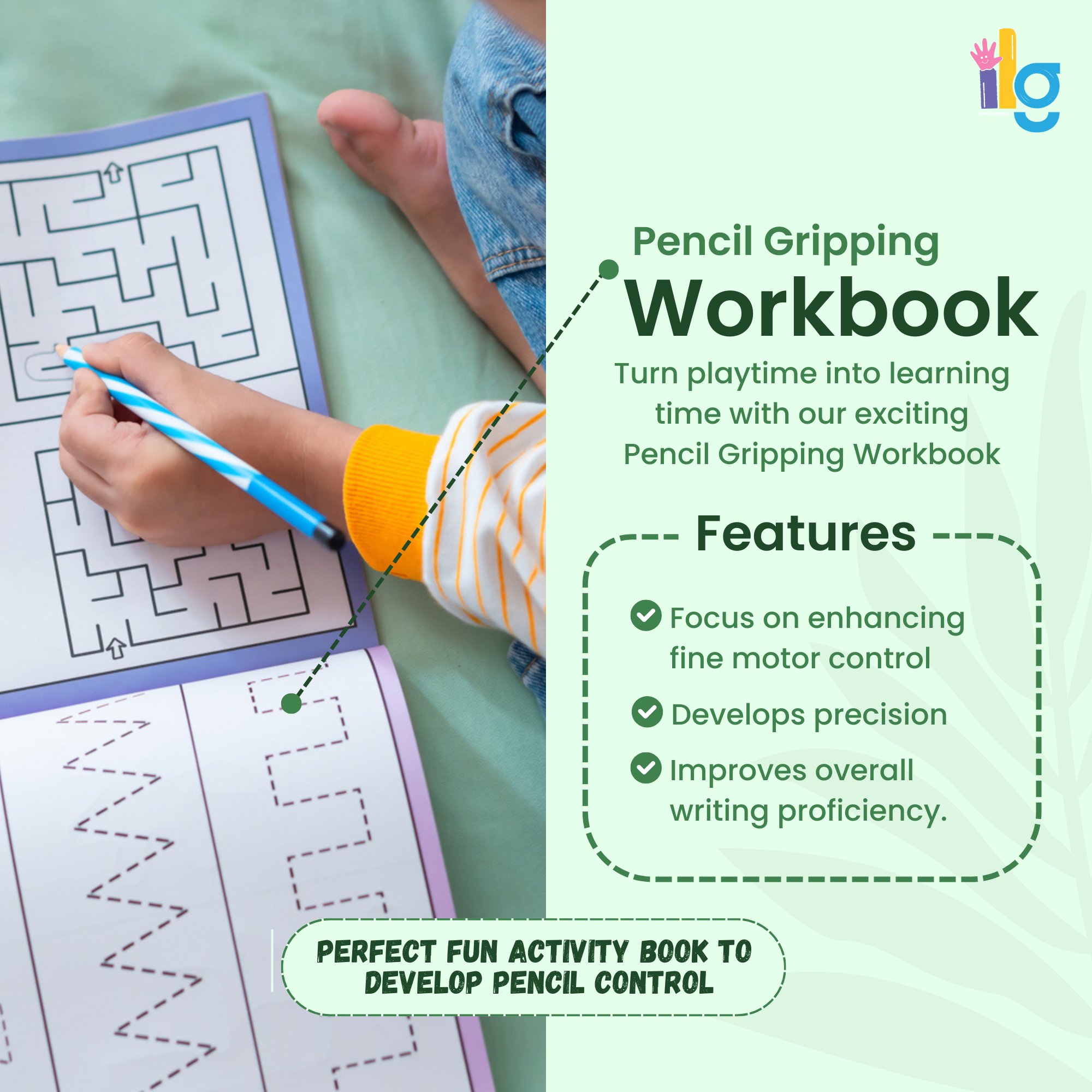 ilearnngrow Pencil gripping Workbook