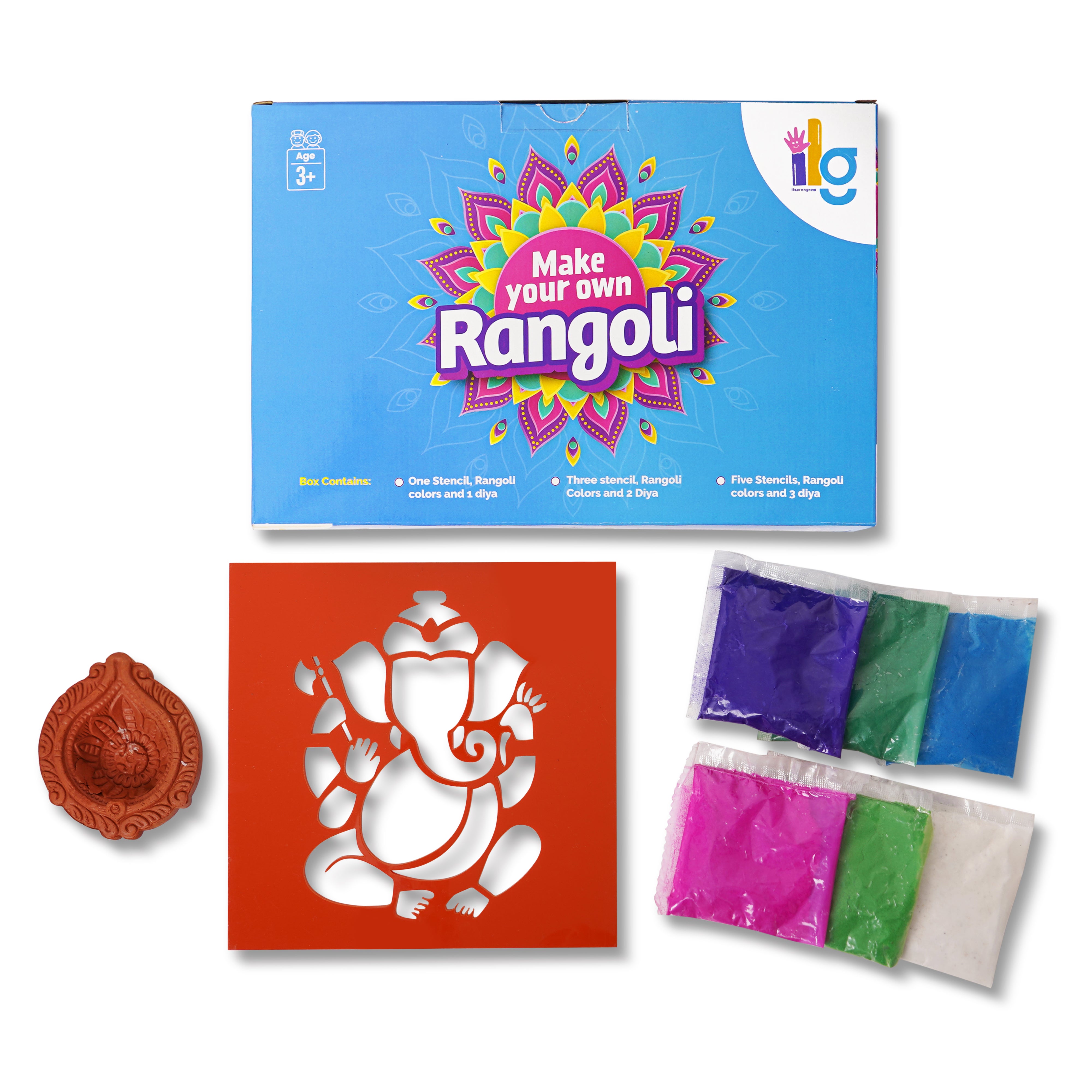 ilearnngrow Diwali DIY Rangoli Kit - Ganesh Ji