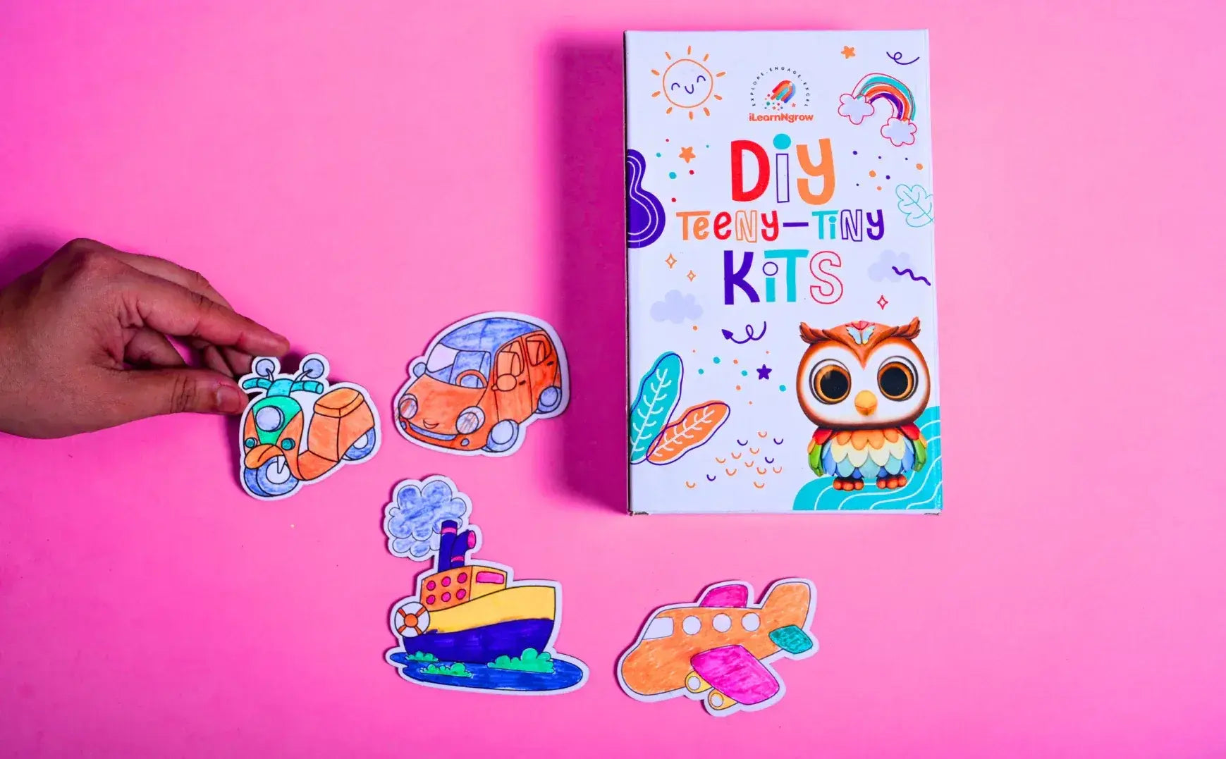 Teeny Tiny DIY Fridge Magnet Kit – Transport Theme Paint & Decorate Kit - ilearnngrow Learning Solutions Pvt Ltd