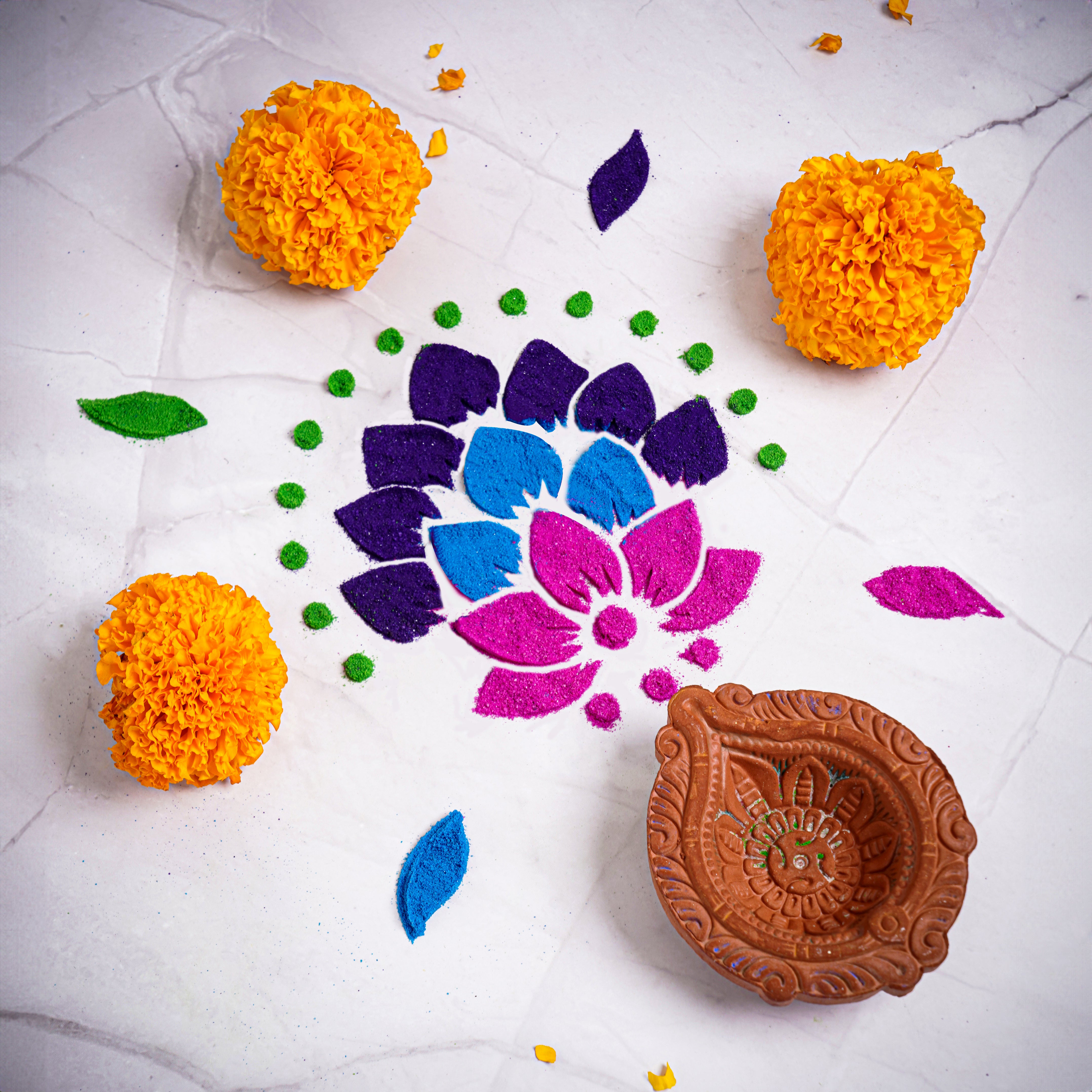 ilearnngrow Diwali DIY Rangoli Kit - Traditional Rangoli