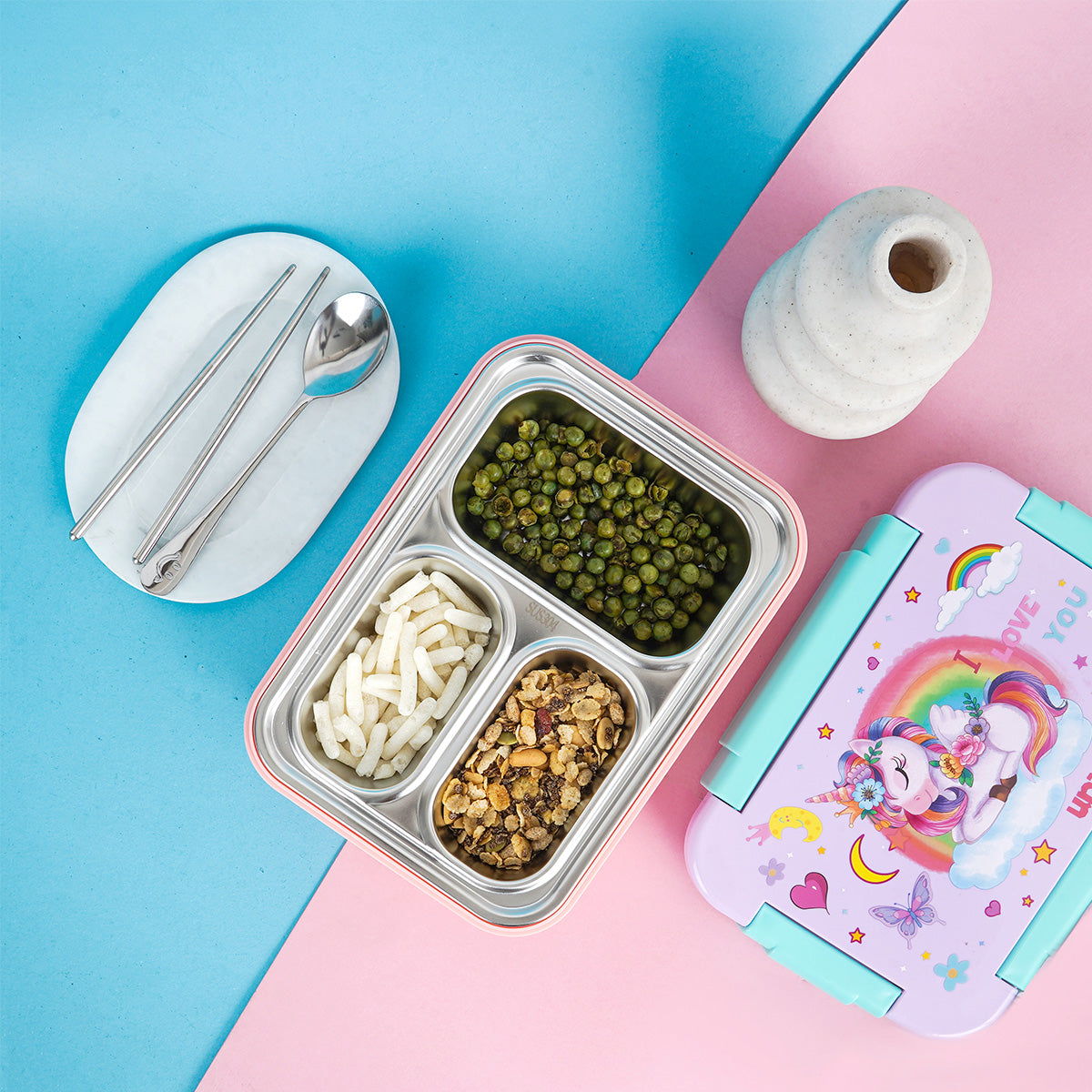 ilearnngrow Bento Box- Unicorn - Rectangle