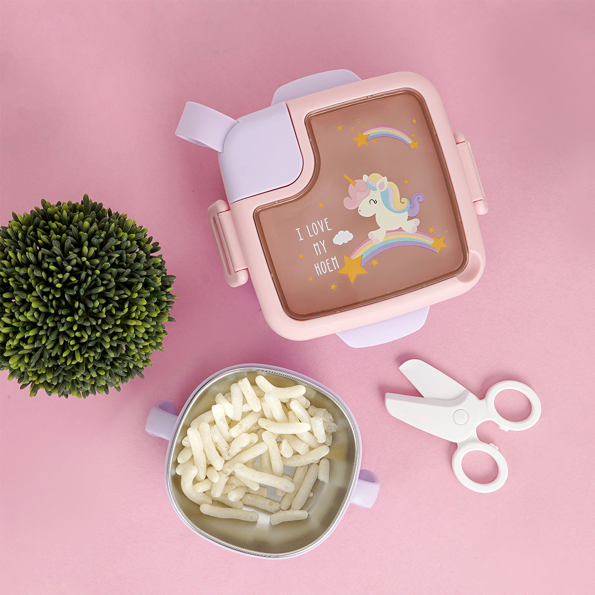 ilearnngrow Bento Box - Unicorn- Square