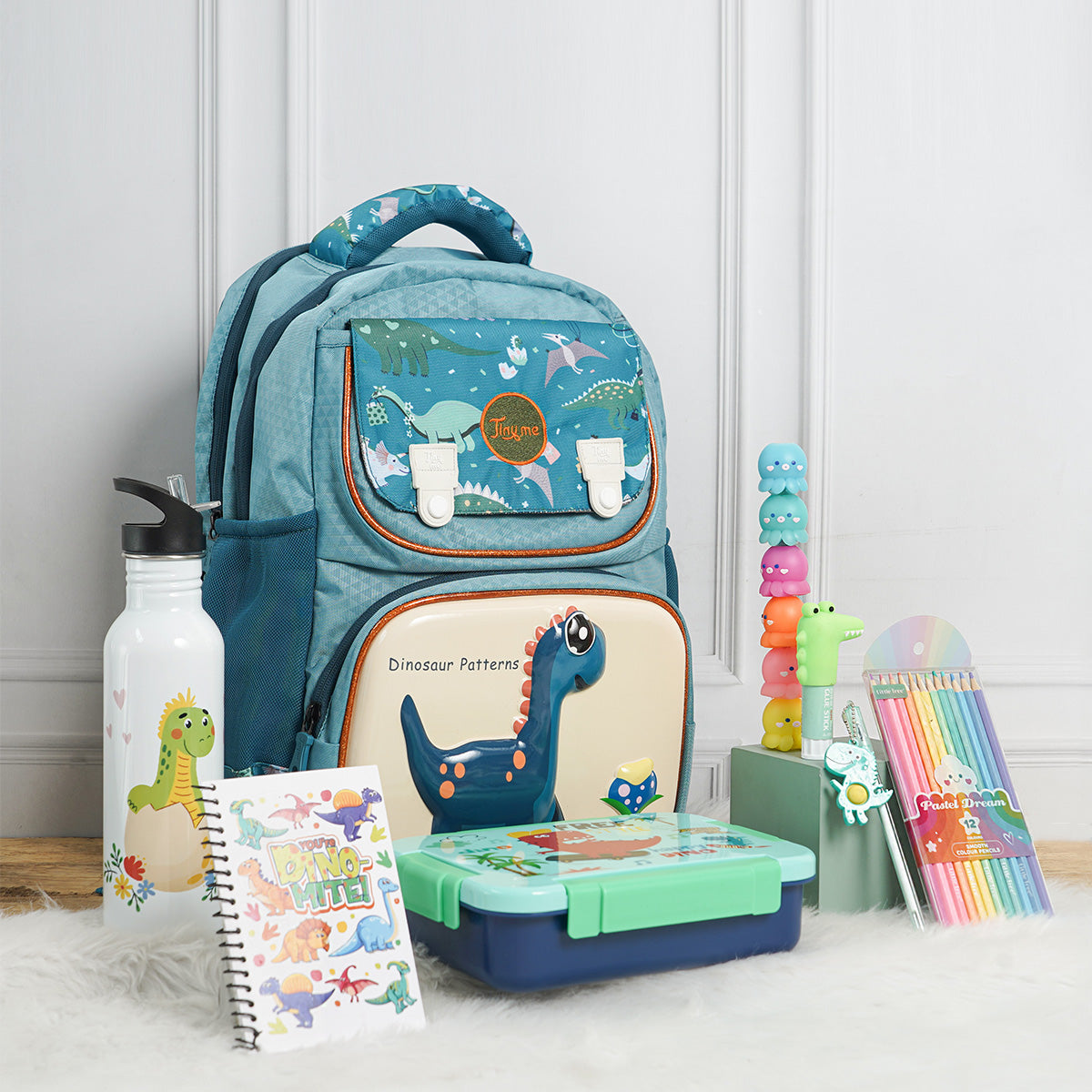 ilearnngrow Dino Back to school Backpack Combo