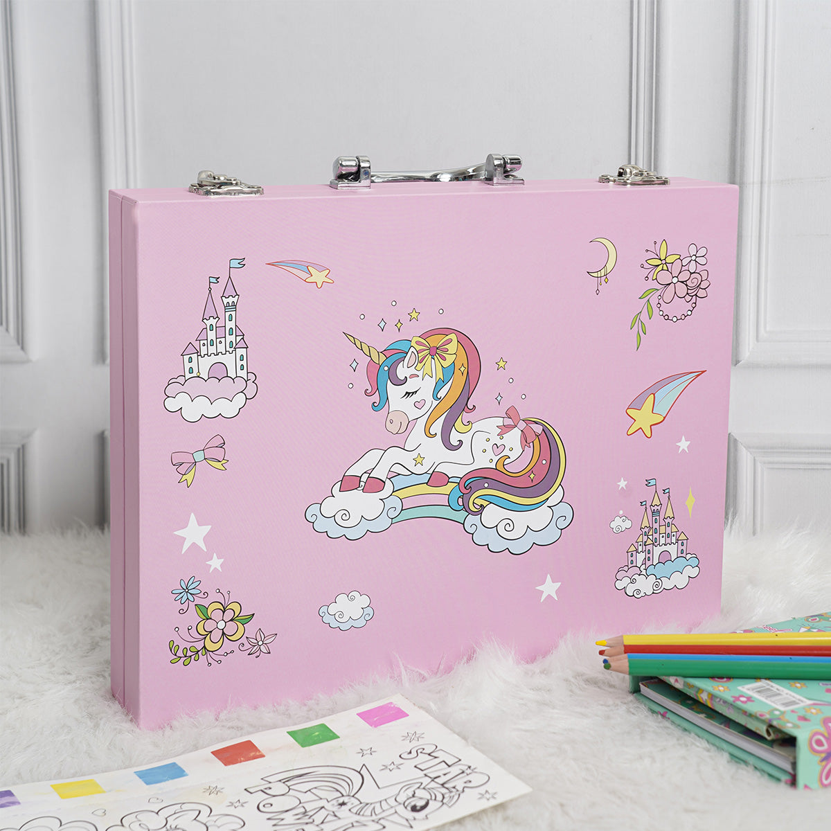 ilearnngrow 67 Pieces Colouring Set- Unicorn