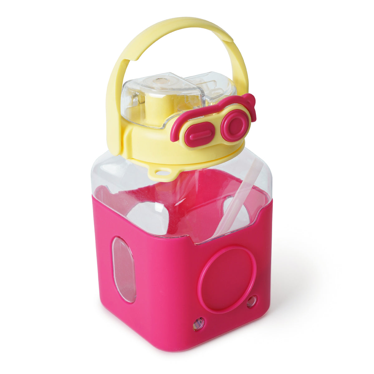 ilearnngrow - Dual Bottle Sipper - Square- Yellow Pink