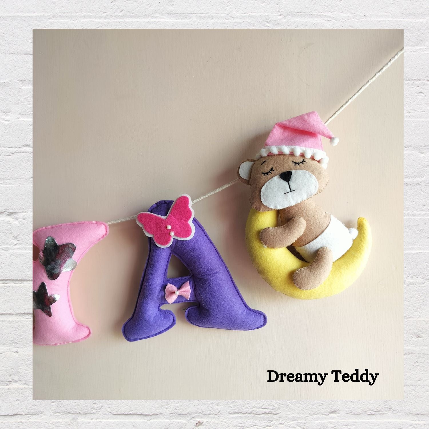 ilearnngrowColour Pop Cute Personalised Bunting - Unicorn/Dolls/Teddy