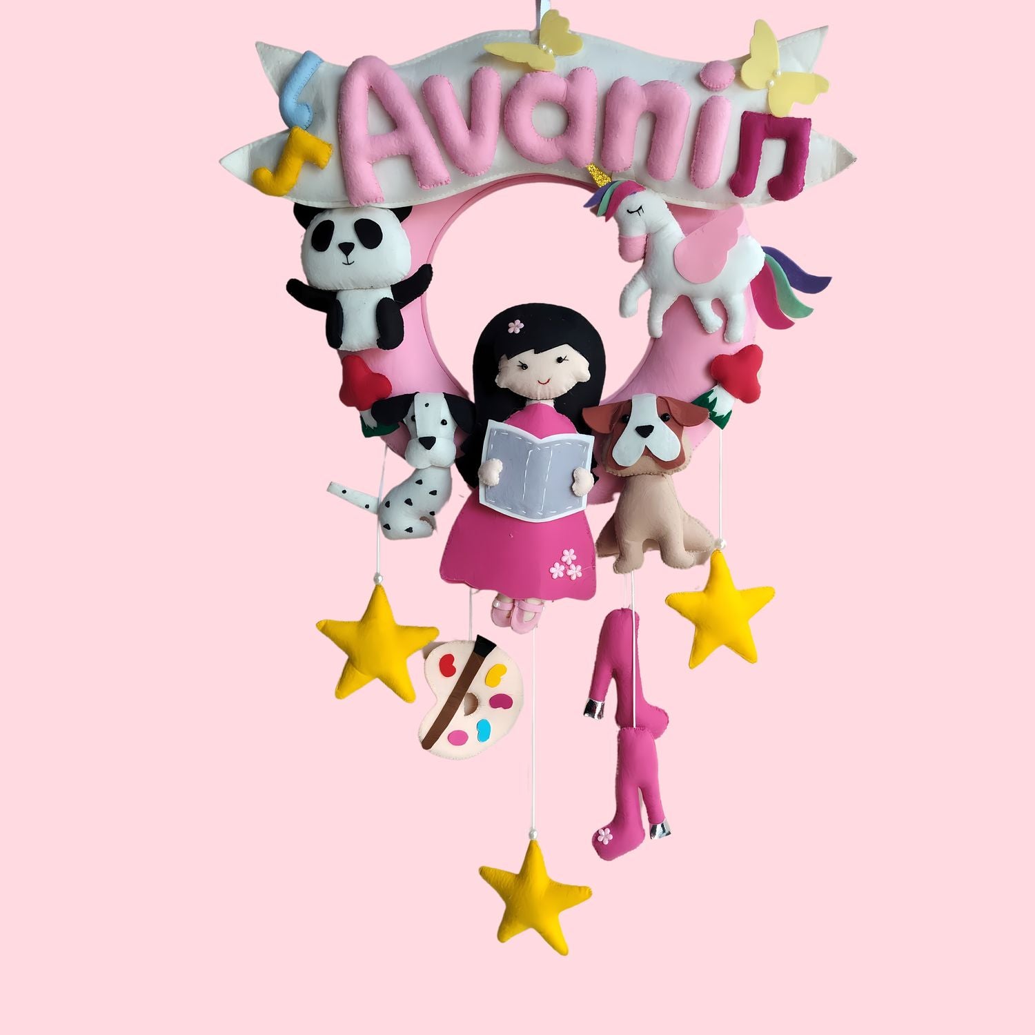 ilearnngrowDog Lover Doll Name Ring