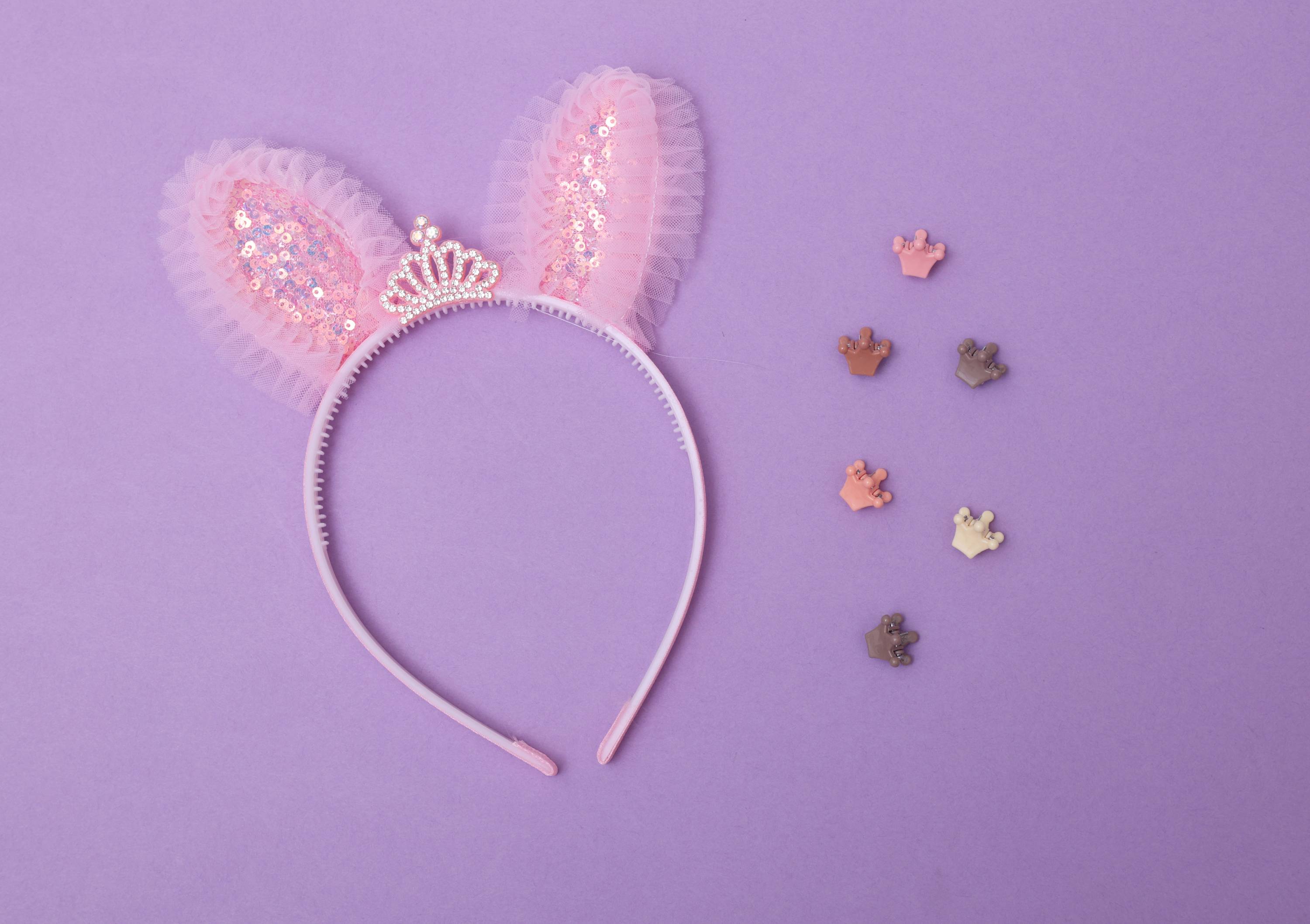 ilearnngrow Princess Hair Accessories Set - Pastel Pink