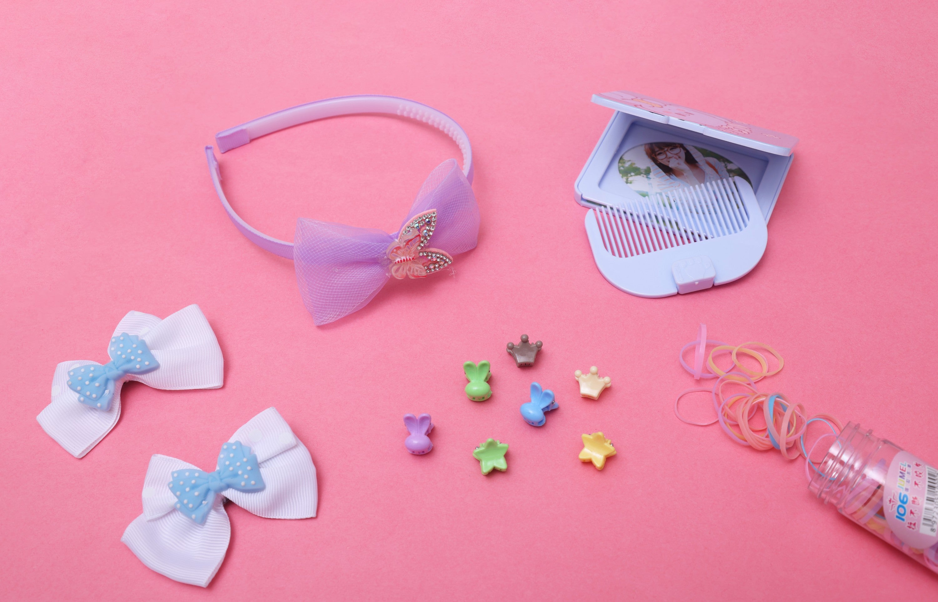 ilearnngrow Bow Hair Accessories Set - Purple