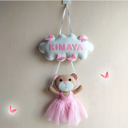 ilearnngrowTeddy Doll Personalised Name Hanging