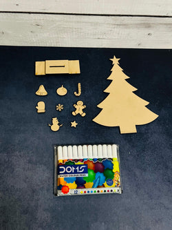 ilearnngrow Set of 5 DIY Christmas Painting kit - Reindeer, Gift, Tree, Santa Claus and Bell