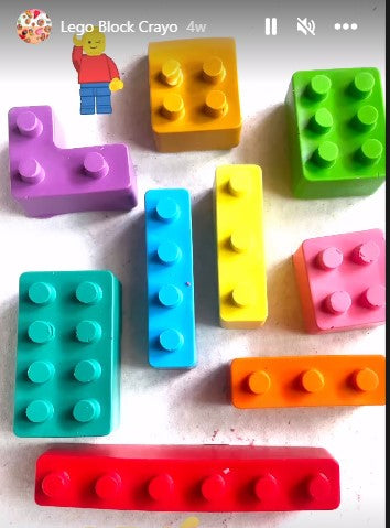 Building Block Crayons set of 8